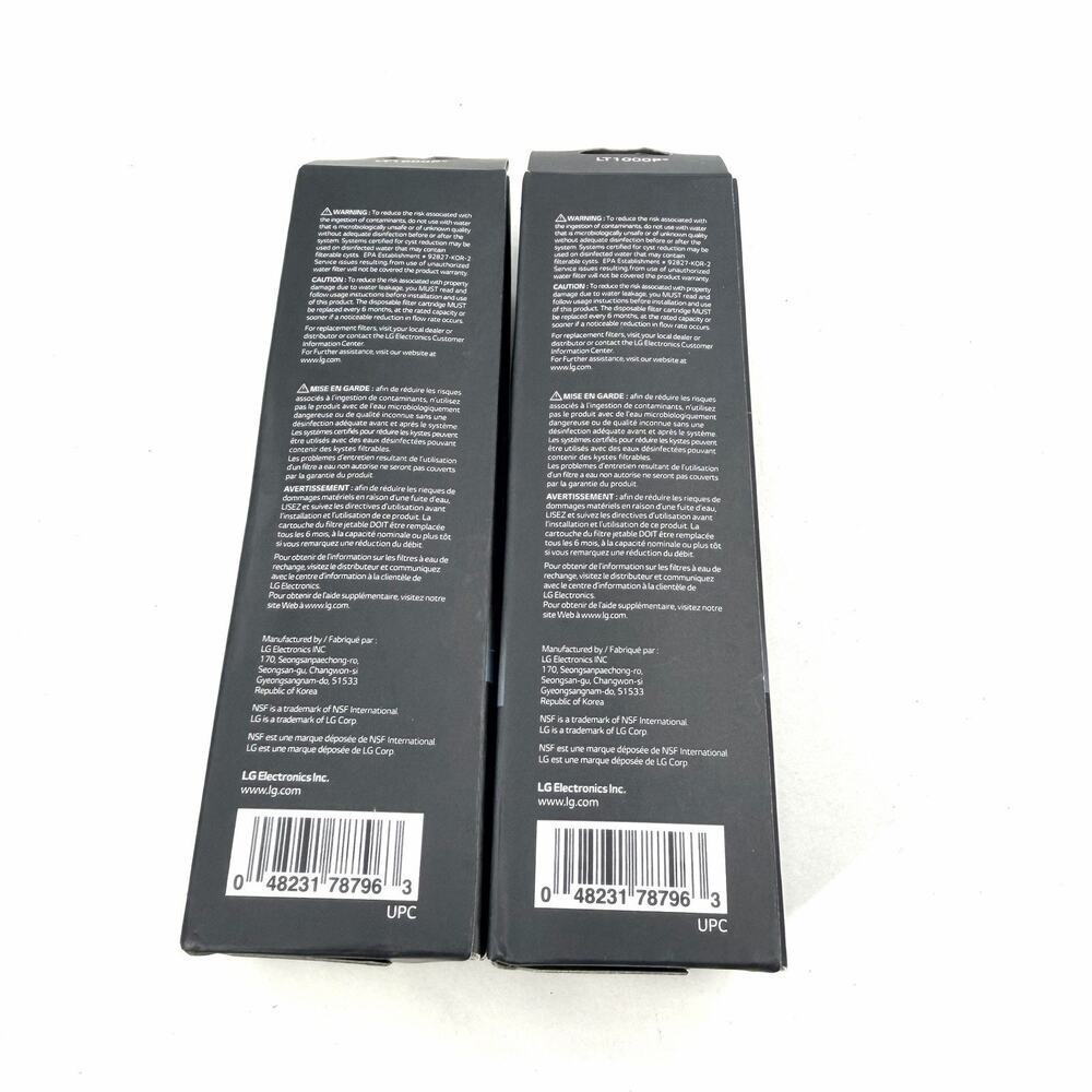 OEM LG LT1000P / PC / PCS Water Filter Replacement Cartridge - 2 Pack - Picture 3 of 6